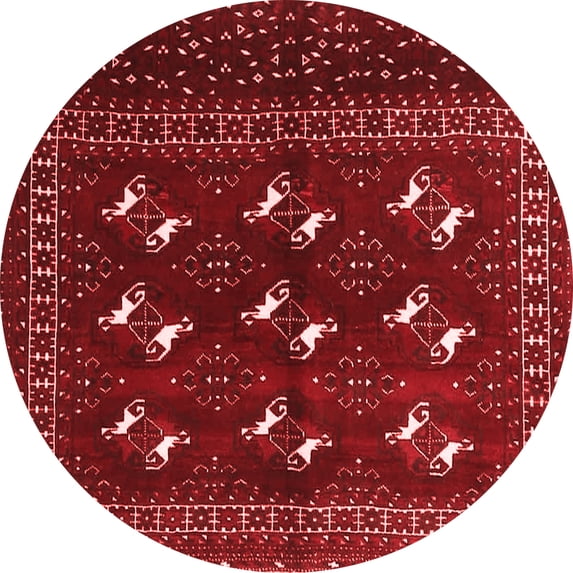 Ahgly Company Indoor Round Persian Red Traditional Area Rugs, 3' Round