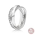thumbnail image 1 of 925 Silver Stackable Vintage Leaf Ring For Women Crystal S925 Bowknot Rings Original Finger Rings Anniversary Retro Jewelry YFPTR042 6, 1 of 6