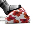 thumbnail image 5 of Floral Foot Rest, Garden Art High Detail Hibiscus Flowers Exotic Botany in Warm Colors Print, Non-Slip Backing Ergonomic Memory Foam Leg Support for Office, Vermilion and White, by Ambesonne, 5 of 5