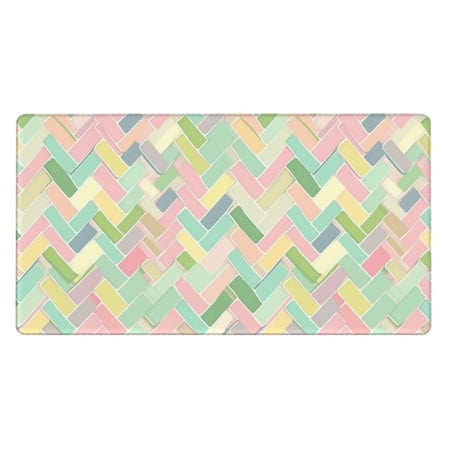 ZICANCN Gaming Mouse Pad, Pink Green Pastel Large Mouse Mat Desk Pad, Keyboard Mouse Mat, 15.8x29.5 inch