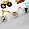 thumbnail image 4 of jejeloiu Equipment Vehicle Curtains Pack of 2 (42x84 Each),Cartoon Excavator Bulldozer Curtains Blackout,Yellow Concrete Truck Bedroom Curtains For Boys,Ultra Soft Home Decor, 4 of 6