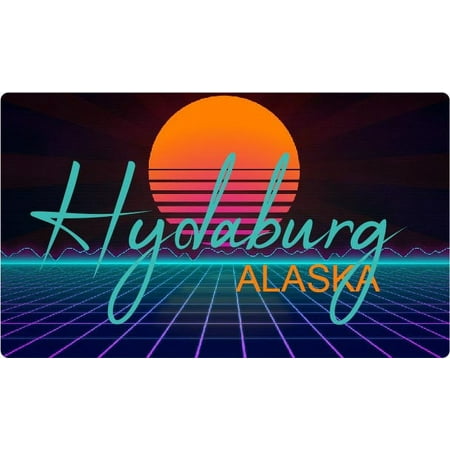 

Hydaburg Alaska 4 X 2.25-Inch Fridge Magnet Retro Neon Design