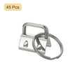 thumbnail image 3 of 45Pack 20mm/ 0.8-inch Key Fob Hardware with Keychain Ring for Bag Webbing Wristlets, Silver Tone, 3 of 5