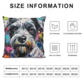 thumbnail image 5 of BANET   Soft Cushion Covers Short Plush Throw Pillow Covers  Set Colorful Running White Schnauzer Cushion Case for Sofa Bedroom Car Pillows Cover Decorative 18x18in, 5 of 5