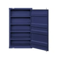 thumbnail image 3 of Industrial Style Metal Chest with Recessed Door Front, Blue- Saltoro Sherpi, 3 of 5