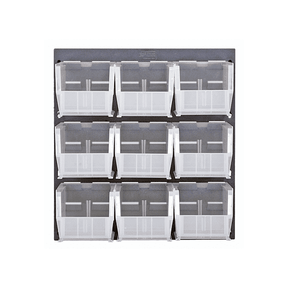 Quantum Storage QLP-1819-230-9CL 18 x 19 in. Louvered Panel with 16 Clear Bins