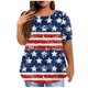 thumbnail image 1 of Fiudx Ofertas y Liquidaciones Tops de Talla Grande para Mujer, Blusa Informal Holgada de Manga Corta de Verano, 1 of 6