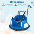 thumbnail image 3 of Costway Auto Tamponneuse pour Enfants 12 V, Rotation à 360° et Télécommande. à Batterie, pour 1,5-6 Ans. Bleu Marine, 3 of 10