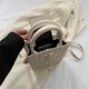 thumbnail image 2 of Bolso bandolera para mujer Bolso de hombro tejido con costuras de PU Bolso de mano informal (Blanco) Likrtyny Para Estrenar, 2 of 9