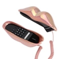 thumbnail image 3 of Teléfono de escritorio ANGGREK con forma de labios color Rosa brillante, 3 of 8