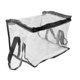 thumbnail image 1 of Bolsa de almacenamiento de libros transparente, bolsa de PVC transparente, bolsa de libros para mover, impermeable, para mantener el orden Negro, 1 of 9