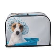 thumbnail image 2 of Lsque Terrier Takes A Bath With Shower Cap Print 2 Slice Toaster Cover , Kitchen Appliance Dustproof Protector , Toaster Protector Dustproof Kitchen Appliance Cover, 2 of 7