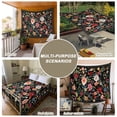 thumbnail image 6 of Watercolor Flowers Tapestry for Bedroom Wall Hanging Tapestry, Farmhouse Floral Vintage Black Ceiling Backdrop Tapestries Poster Blanket Wall Decor for Teens Room Living Room Dorm 39" x 59", 6 of 8