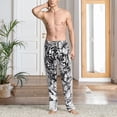 thumbnail image 4 of Salouo Tiger Butterfly Floral Art Print Pajama Pants for Men, Lounge Pants Elastic Waistband Casual Men's sleepwear Loungewear Sleep Pajama Pant -Small, 4 of 7