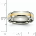 thumbnail image 2 of Titanium 14k Yellow Inlay 6mm Polished Band, 2 of 7