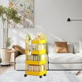 thumbnail image 3 of LAICAIW Storage Rack On Wheels, Rolling Storage Trolley, 3/4 Tier Kitchen Storage Utility Cart, Cart On Wheels, Rolling Storage Cart, Mobile Rolling Trolley On Wheels, Multifunctional Storage Organi, 3 of 7
