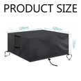 thumbnail image 5 of Gas Fire Pit Table Cover Square - Waterproof Windproof Anti-UV Heavy Duty for Patio Firepit Furniture, 5 of 5