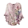 thumbnail image 4 of Blouses for women dressy casual Long Sleeve Polyester and Spandex Soft Clothing L Pink womens blouses, 4 of 4