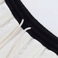 thumbnail image 4 of Mens Shorts Jacquard Casual Cable Knit Drawstring Elastic Waist Summer Beach Lounge SweatShorts Texture Short Pants with Wide Contrast Waistban Gray XL, 4 of 6