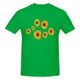 thumbnail image 5 of Pretty Sunflowers Men'S Basic Short Sleeve T-Shirt Green 6x-Large, 5 of 5