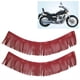 thumbnail image 5 of Alforja con pedal retro para motocicleta, 2 piezas, flecos de cuero artificial artesanales (clarete), 5 of 8