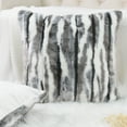 thumbnail image 3 of Home Soft Things Multi Jacquard Faux Fur Throw Pillow Cover 2pcs Set - Grey, 3 of 7