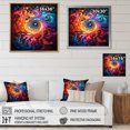 thumbnail image 4 of Designart "Vibrant Rotation II" Abstract Spirals Canvas Print, 4 of 5