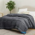 thumbnail image 4 of All Season Down Alternative Comforter Duvet Insert, Machine Washable Quilted Reversible Duvet Insert with Corner Tabs, Dark Grey, Cal King, 102x96 inches, 4 of 6