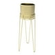 thumbnail image 5 of Maceta de metal Macarena con soporte para centros de mesa de mediados de siglo, 5 of 8
