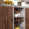 thumbnail image 2 of Furniture of America  Xole 47-in. Rustic 7-shelf Sideboard Distressed Walnut 47.25"W X 15.6"D X 31.50 Distressed,Walnut Finish, 2 of 5