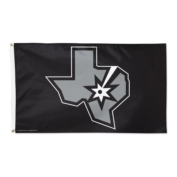 WinCraft San Antonio Spurs 3' x 5' Single-Sided Deluxe Secondary Team Logo Flag