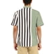 thumbnail image 3 of CAMISA DE HOMBRE HAWAIANA DE MANGA CORTA CON BOTONES Y BLOQUEO DE COLOR EN RAYAS 2XL VERDE CLARO NEGRO, 3 of 6