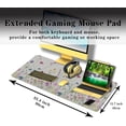 thumbnail image 5 of Desk Mouse Pad Flower Keyboard Mat, Mouse Pads Office Desk Pad, The Mousepad Non-Slip Rubber Base Waterproof with Stitched Edges, 35.4" X 15.7" for Work/Game/Office/Home Floral Nature Plant, 5 of 7