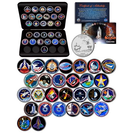 SPACE SHUTTLE COLUMBIA MISSIONS NASA Florida Statehood Quarters 28-Coin Set Box