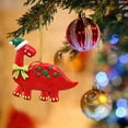 thumbnail image 4 of Festive Soft Clay Dinosaur Ornament for Christmas Tree Decoration and Celebration, 4 of 4