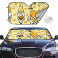 thumbnail image 3 of Lsque Garden Honeybee Gnomes Car Windshield Sun Shade | Accordion Folding Style Auto Shade for Car Truck SUV Van | Blocks UV Rays Sun Visor Protector | Medium, 3 of 7