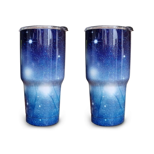 Vaso Termo de Acero Inoxidable 30oz Galaxia Azul ilios innova 2 Piezas