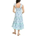 thumbnail image 2 of Sail to Sable womens  Smocked Midi Dress, xs, Blue, 2 of 3