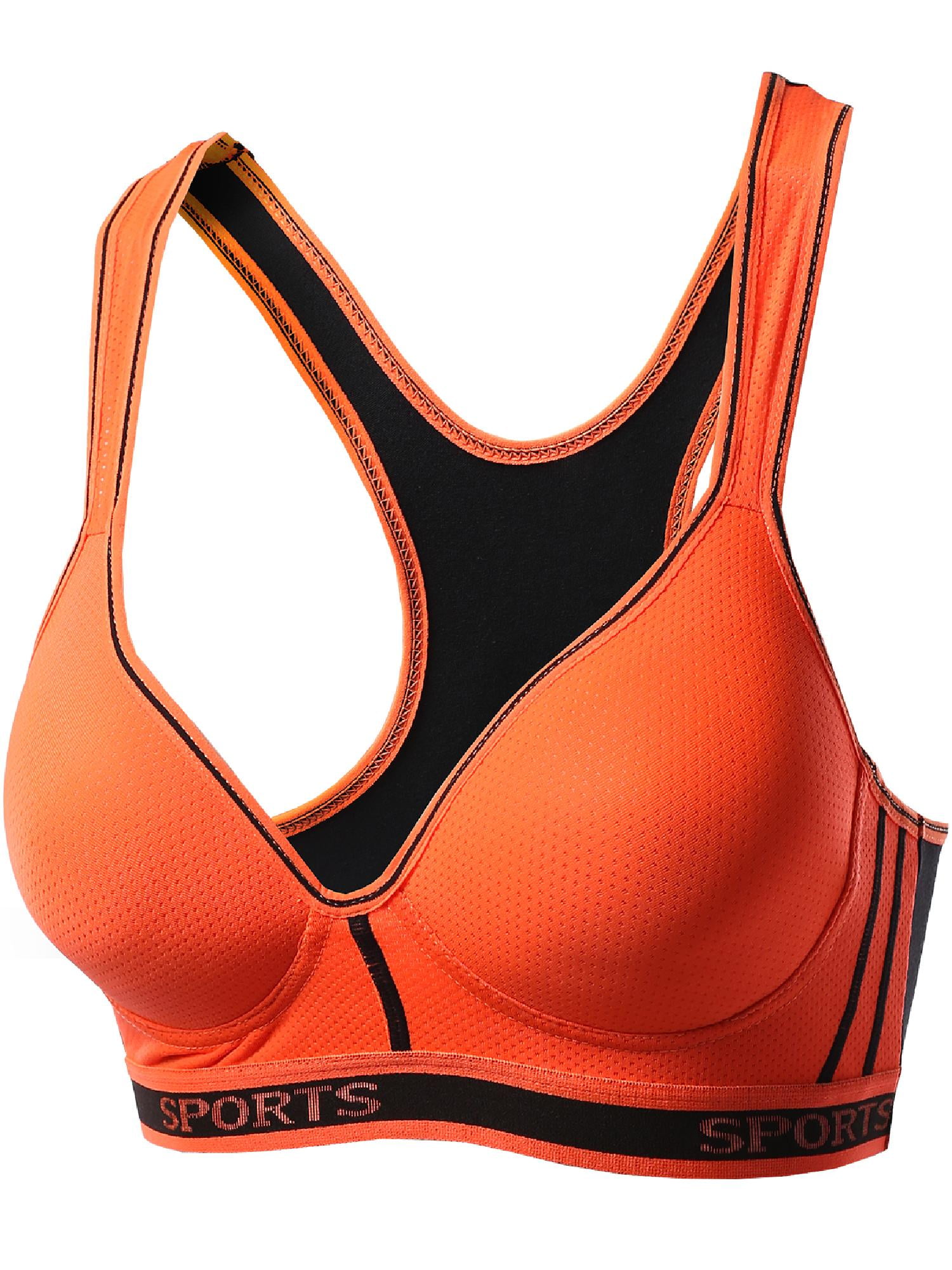 FashionOutfit Women's Sporty Wirefree Padded Mesh Strap Sport Bras - Walmart.com