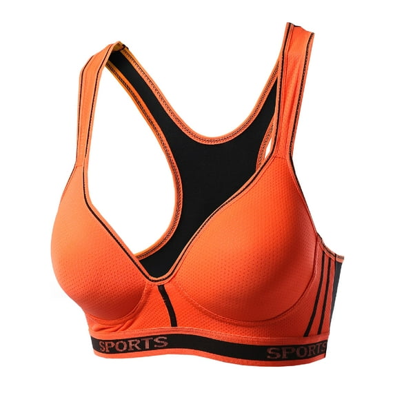 FashionOutfit Women's Sporty Wirefree Padded Mesh Strap Sport Bras