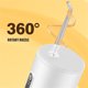thumbnail image 5 of TureClos Irrigador de dientes eléctrico 280ML IPX7 Impermeable Pulso Flosser de agua Rotación de 360 grados Portátil Herramienta de limpieza de hilo dental Blanco TureClos JD731879423, 5 of 7