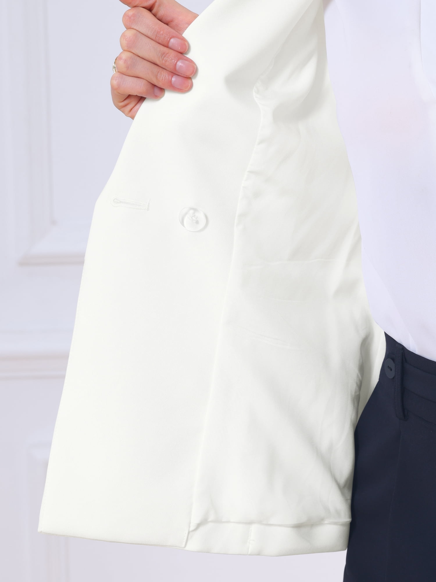 DARING DIVA Women's Stylish Office Suit Jackets Blazers M White