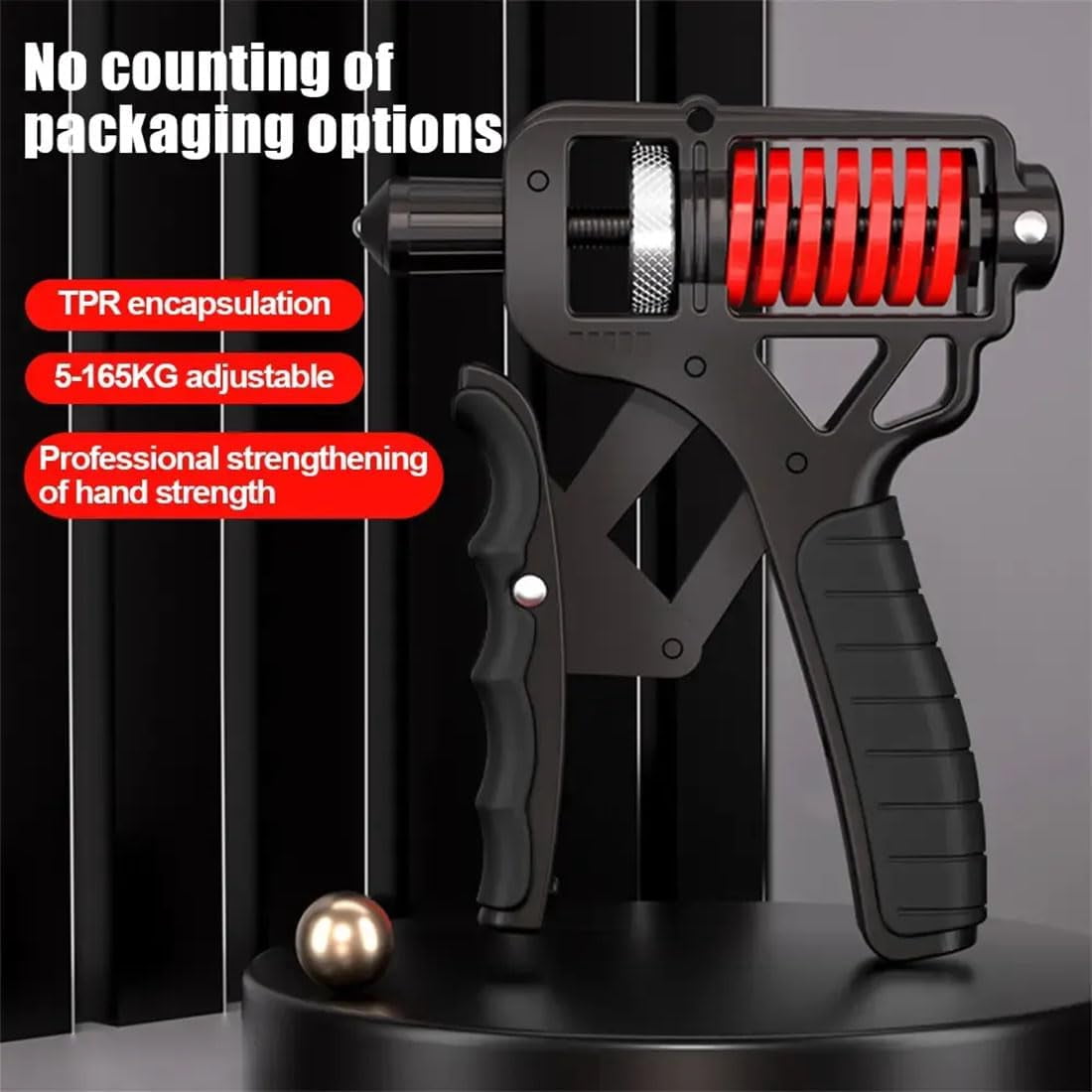 Adjustable Hand Grip Strengthener 11-364LBS Electronic Counter Non-Slip Forearm Trainer
