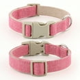 thumbnail image 2 of Plutus Pet Cotton Hemp Dog Collar and Leash Set, Adjustable Collar for Small, Medium, and Large Dogs, Heavy Duty and Soft on Skin, Hot Pink, M, 2 of 7