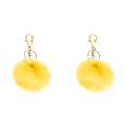 thumbnail image 1 of Llavero Con Pompón Piel Esponjosa Conejo Sintética Felpa Suave () Amarillo, 1 of 3