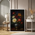 thumbnail image 2 of Framed Canvas Print Still Life Flower Wall Art Vintage Botanical Decorative for Living Room Bedroom - 24"x36" WHITE, 2 of 8