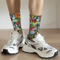 thumbnail image 6 of Xecao Color Summer Pattern Sport Socks for Women and Men Crew Socks Sporty Calf Socks Casual Socks, 6 of 6
