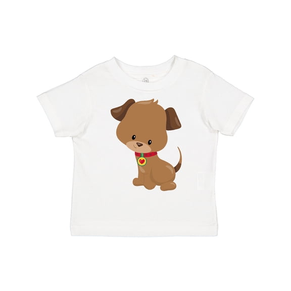 Inktastic Cute Dog, Little Dog, Brown Dog, Puppy, Pet Boys or Girls Toddler T-Shirt
