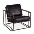 thumbnail image 5 of World Interiors ZWPLDACEB Portlando Black Leather Armchair, 5 of 5