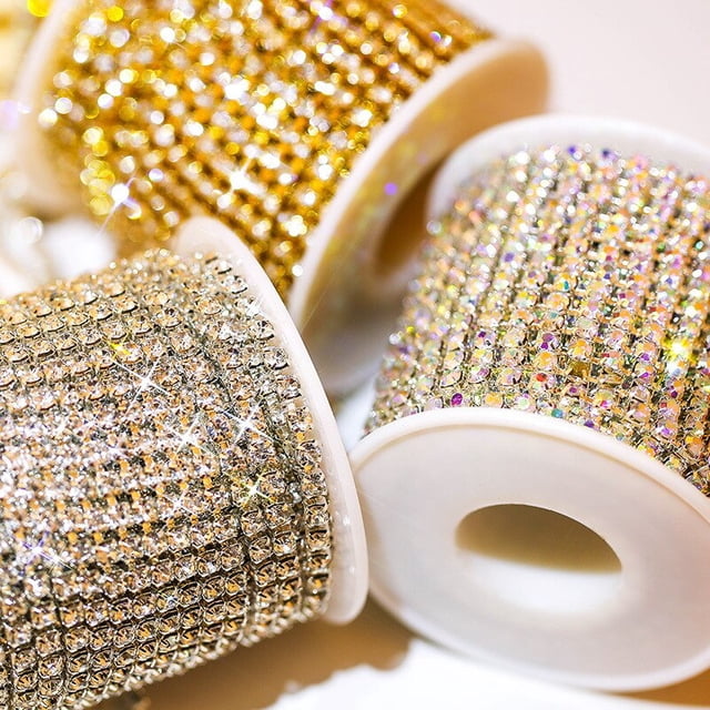 New Arrival 1 Yard Claw Rhinestone SS6 SS8 Crystal Tassel Diy Clothes Earring Accessories Beads Diamond Rhinestone Chain3SS6 2mm&1 M He Qiyong unisex